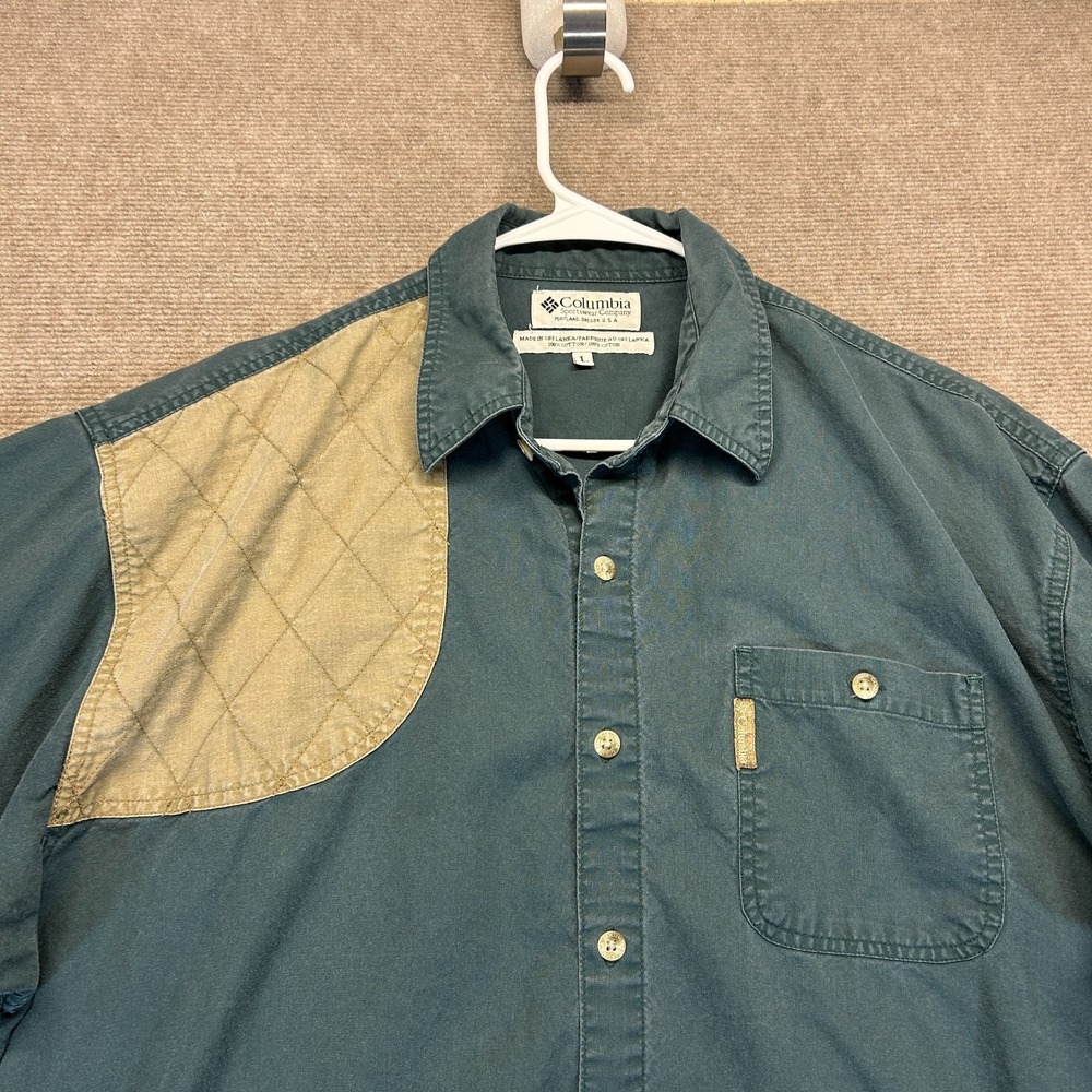 Columbia Sportswear Shooting Shirt Men's Large Long Sleeve Button Up Hunt Pad - Picture 2 of 12